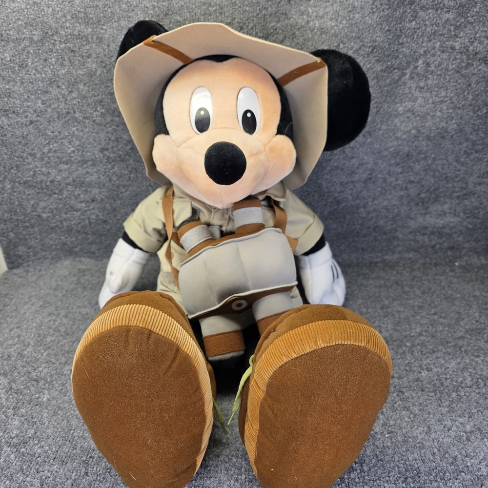 Safari Mickey Mouse Disney Animal Kingdom Plush Parks World 24 inches EUC